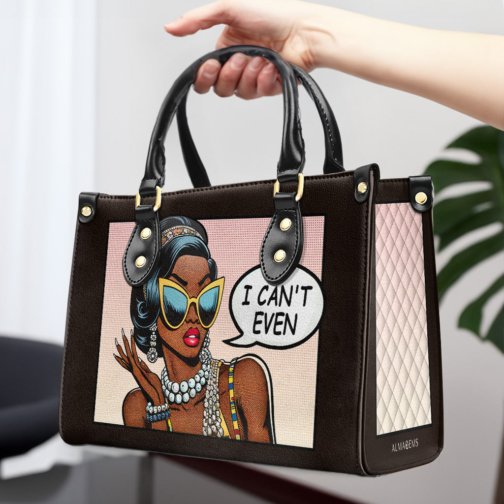 Je ne peux même pas - Sac à main en cuir personnalisé - even01