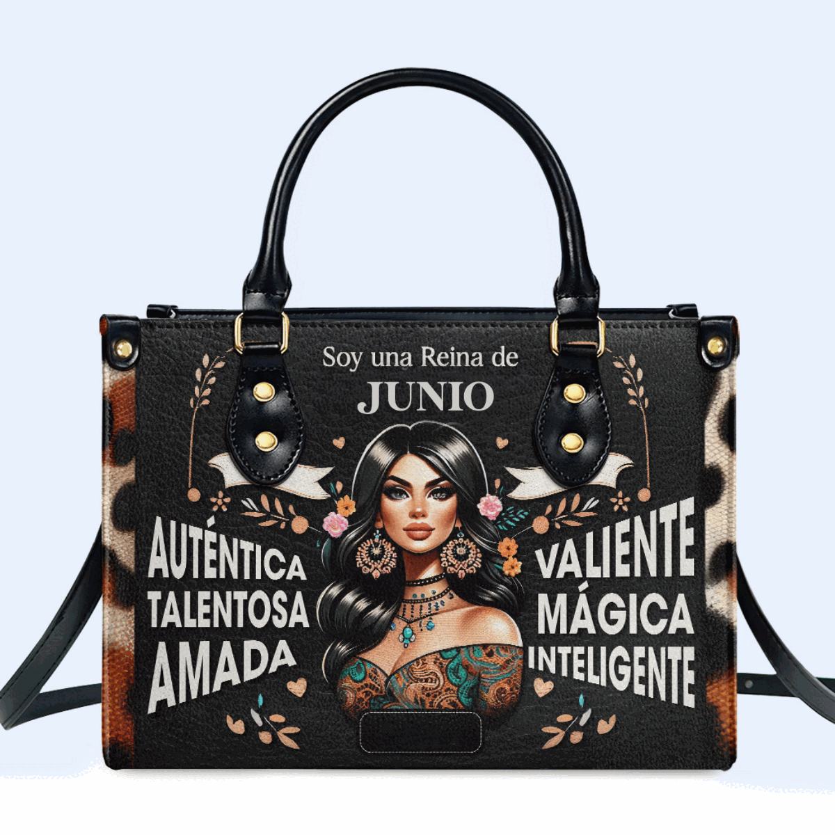 Soy Una Reina - Bolso de cuero personalizado - HG04