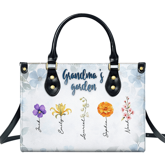 Le jardin de grand-mère. El Jardín De La Abuela - Sac à main en cuir personnalisé - FM014_HB