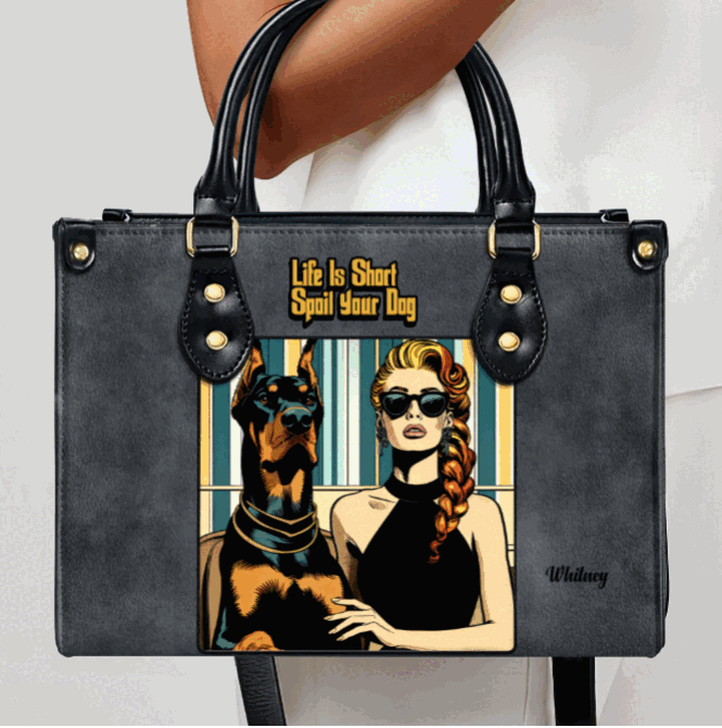 Personalice con arte y texto personalizados: su bolso de cuero exclusivo - QCUSTOM09