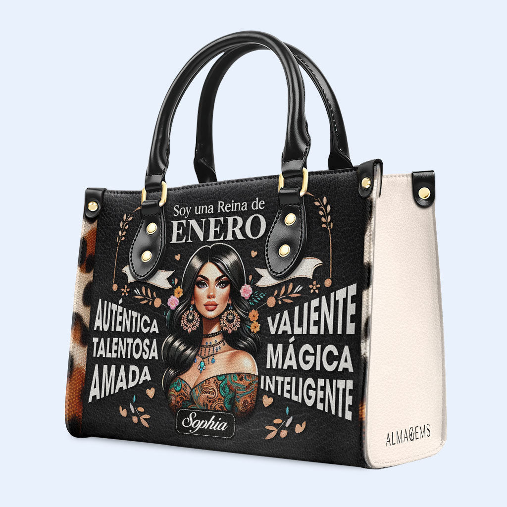 Soy Una Reina - Bolso de cuero personalizado - HG04
