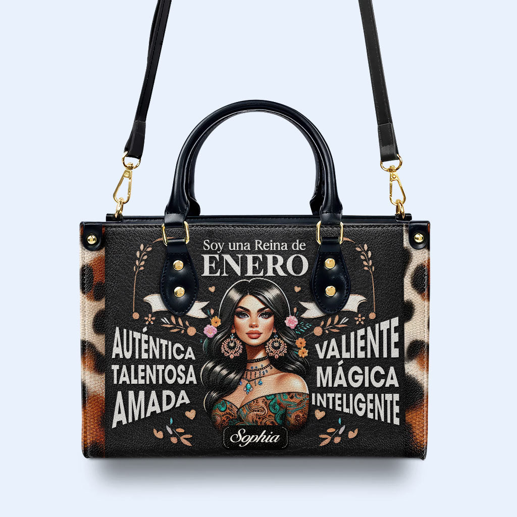 Soy Una Reina - Bolso de cuero personalizado - HG04