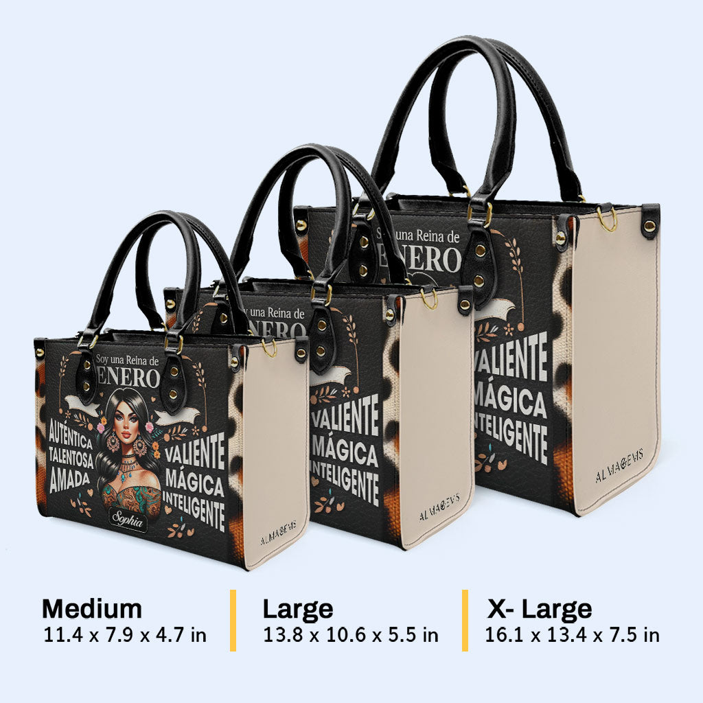 Soy Una Reina - Bolso de cuero personalizado - HG04