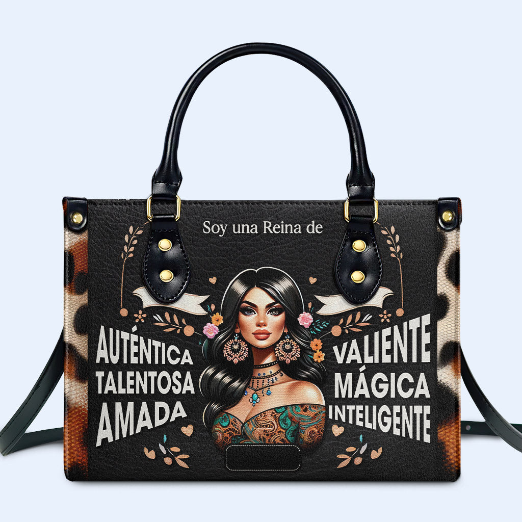 Soy Una Reina - Bolso de cuero personalizado - HG04