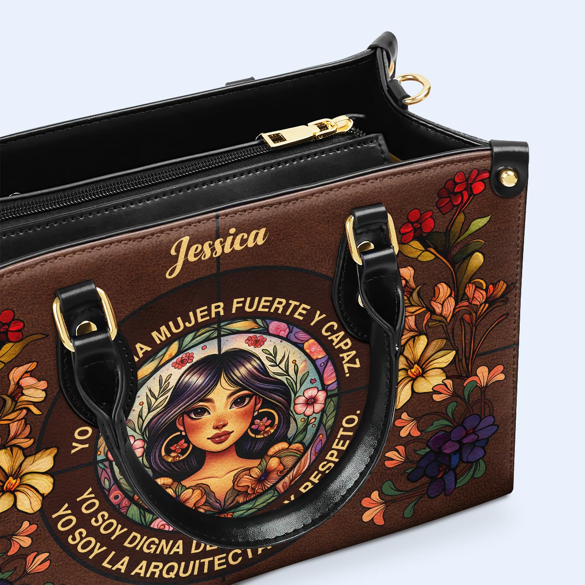 Yo Soy - Bolso de mano de piel personalizado - HG08