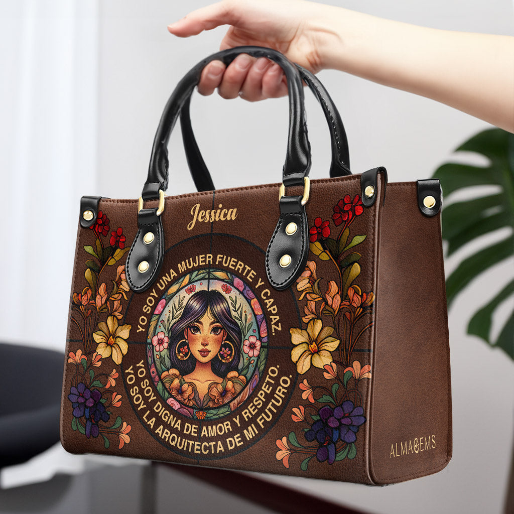 Yo Soy - Bolso de mano de piel personalizado - HG08