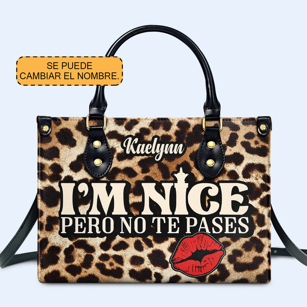 Pero no te pases - Bolso de piel personalizado - HG18