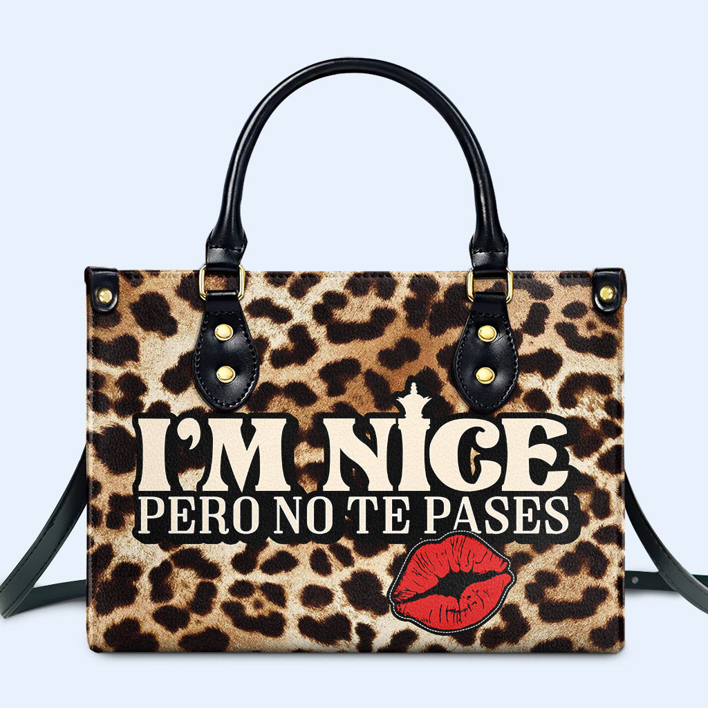 Pero no te pases - Bolso de piel personalizado - HG18