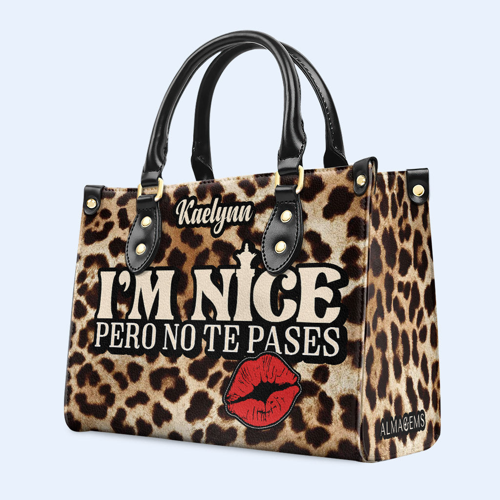 Pero no te pases - Bolso de piel personalizado - HG18