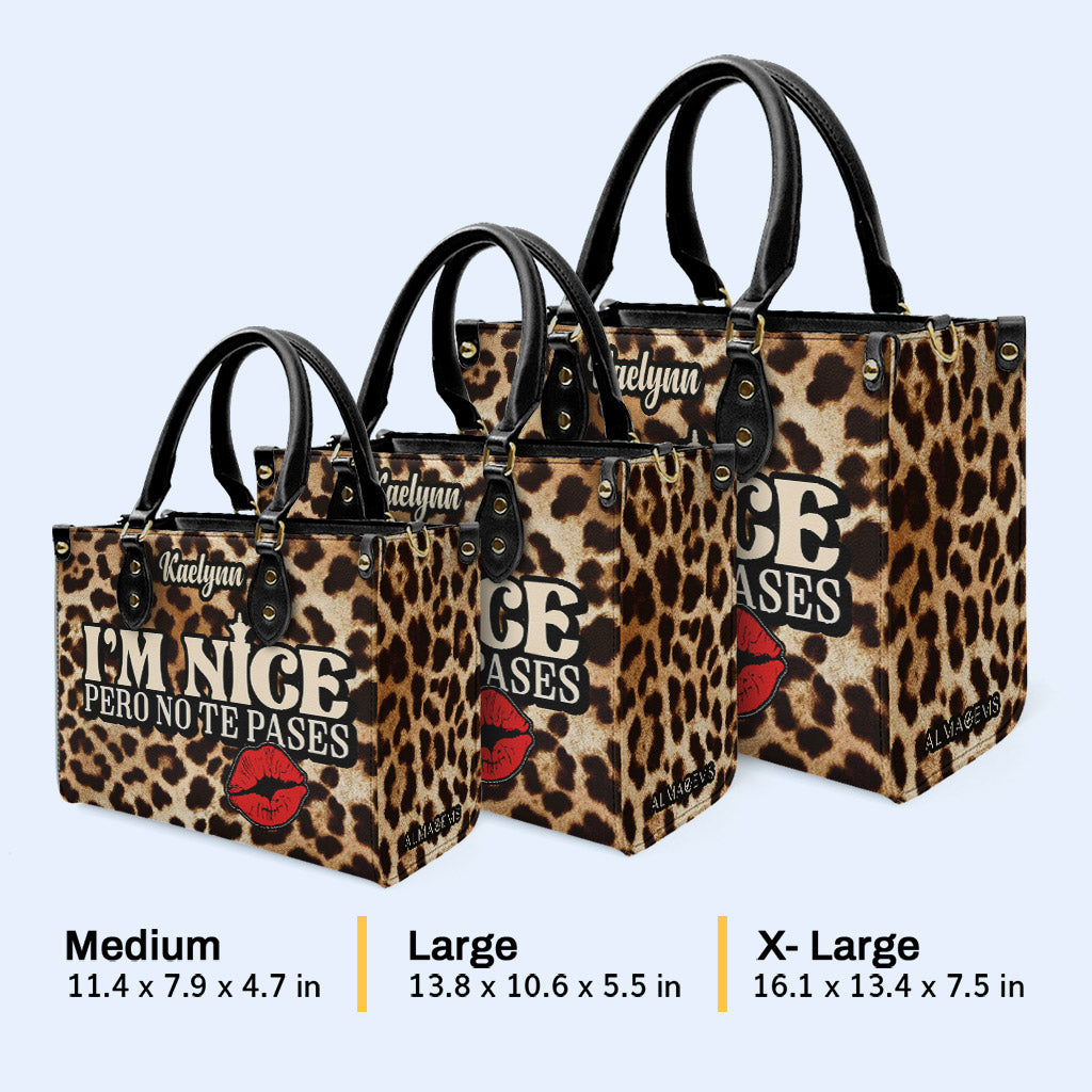 Pero no te pases - Bolso de piel personalizado - HG18