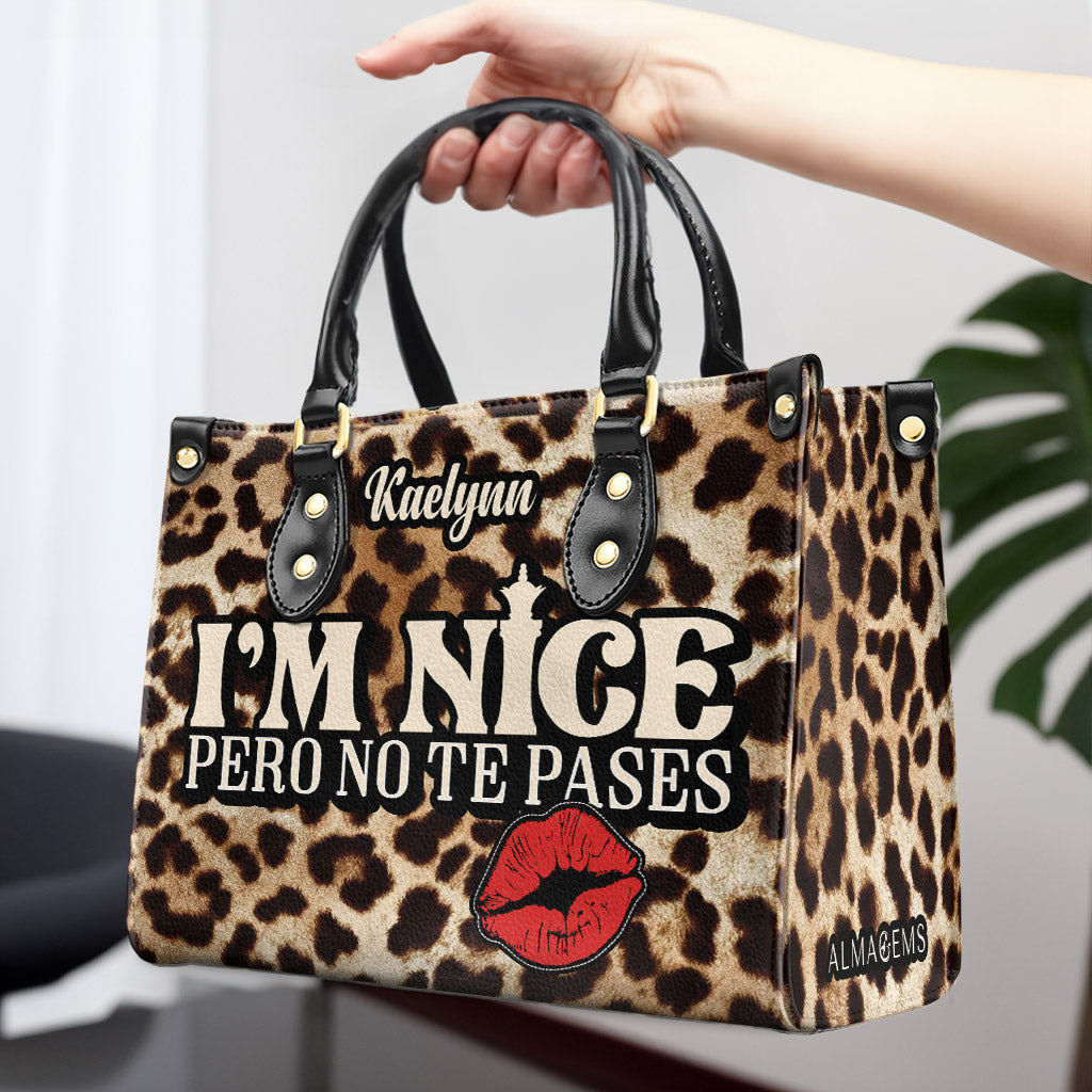 Pero no te pases - Bolso de piel personalizado - HG18