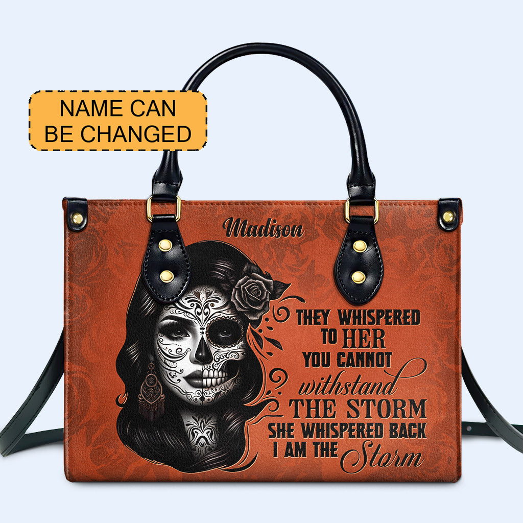 Soy la tormenta - Bolso de mano de cuero personalizado - HG22