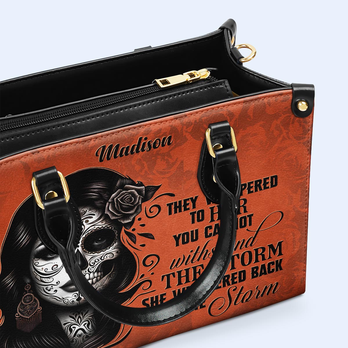 Soy la tormenta - Bolso de mano de cuero personalizado - HG22