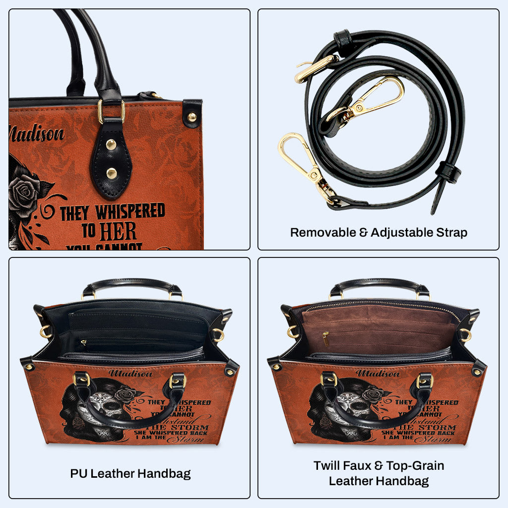 Soy la tormenta - Bolso de mano de cuero personalizado - HG22