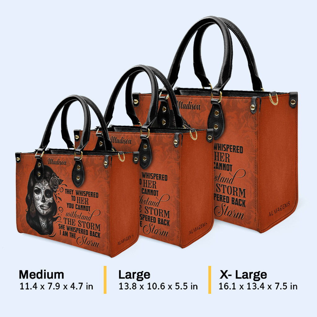 Soy la tormenta - Bolso de mano de cuero personalizado - HG22