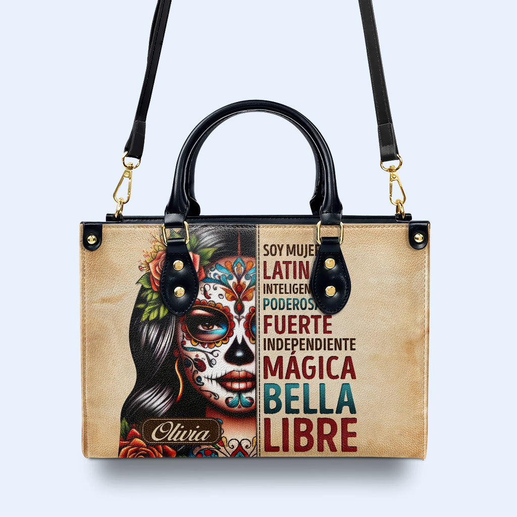 Soy Mujer Latina - Sac à main en cuir personnalisé - HG23