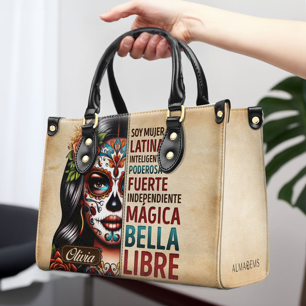 Soy Mujer Latina - Sac à main en cuir personnalisé - HG23