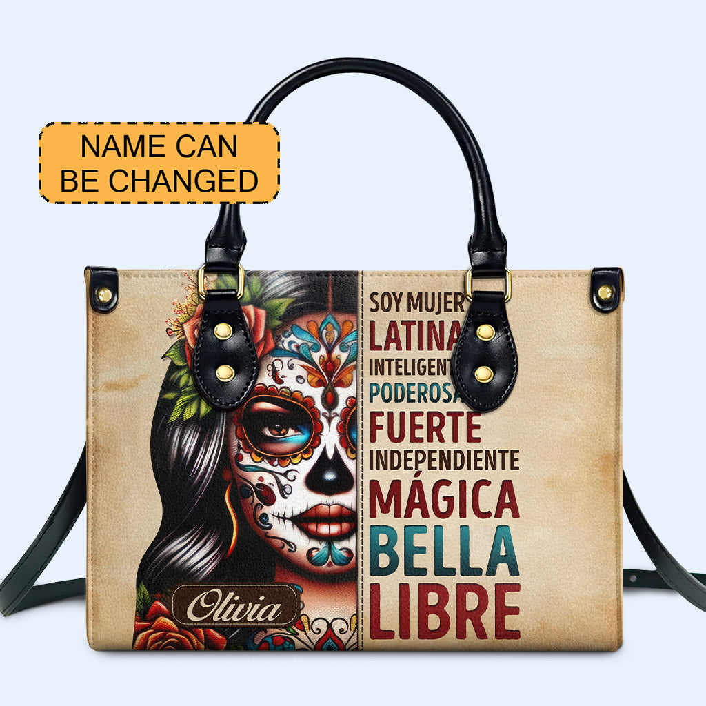 Soy Mujer Latina - Sac à main en cuir personnalisé - HG23
