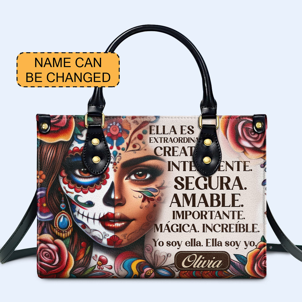Ella Es - Bolso de mano de cuero personalizado - HG25