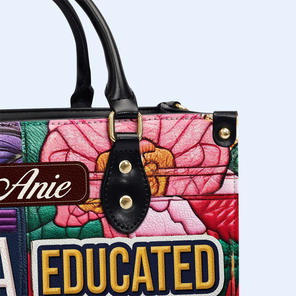 Bolso de mano de cuero personalizado, educado, poderoso y orgulloso - HG29