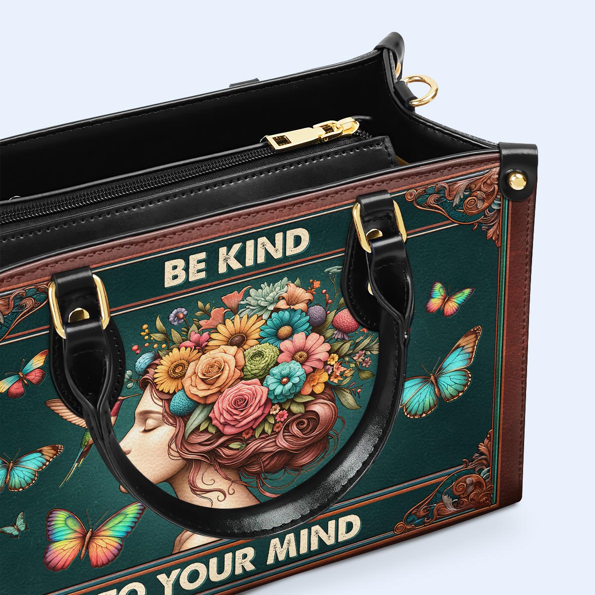 Soyez gentil - Colibri - Sac à main en cuir - hmb_bekind_3