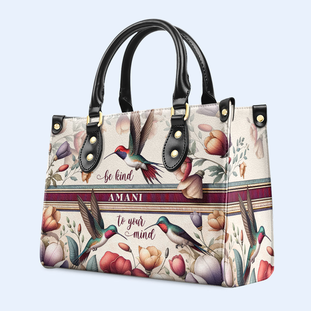 Be Kind - Colibrí - Bolso de mano de cuero personalizado - hmb_bekind_4 ag25