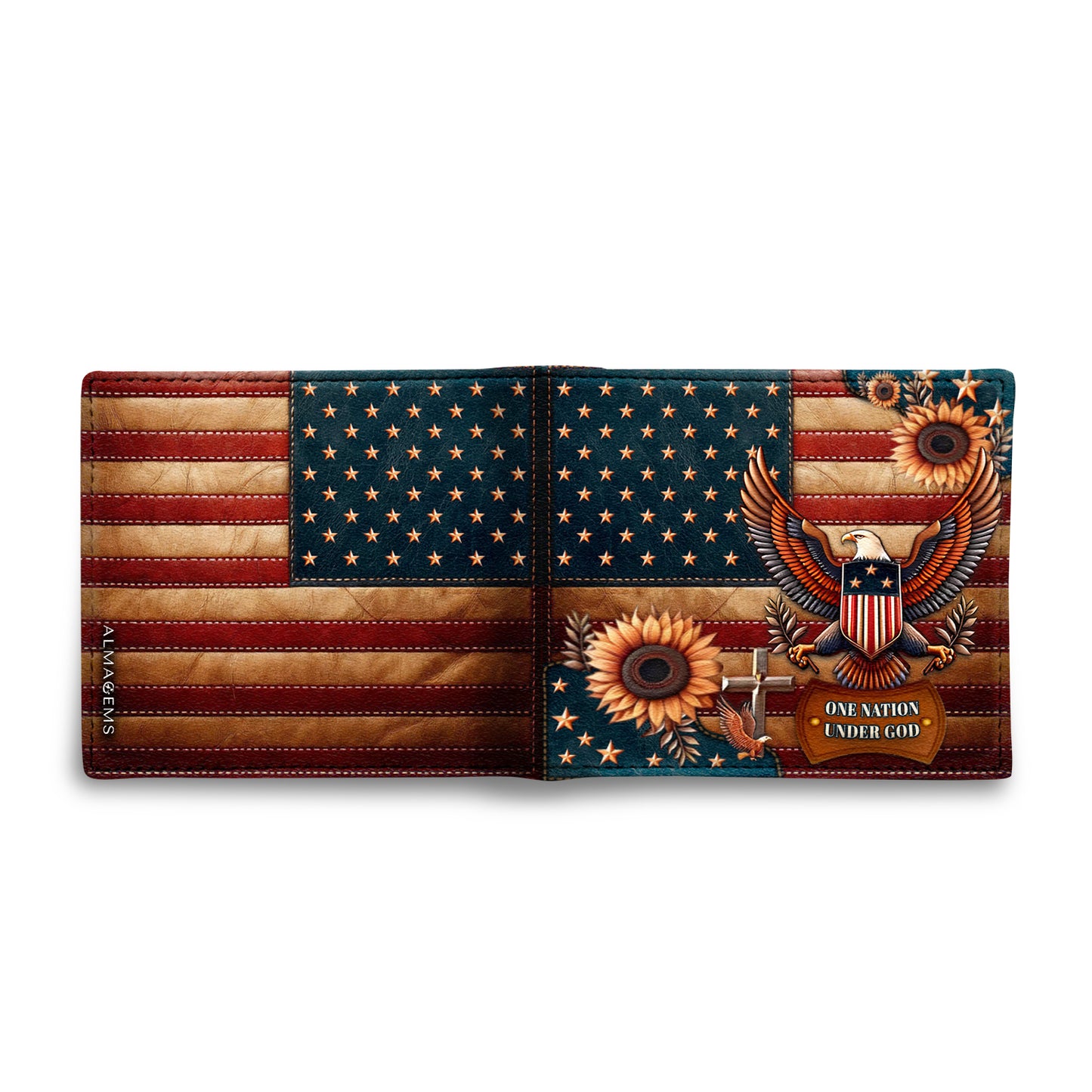 One Nation Under God - Men's Leather Wallet - IND01