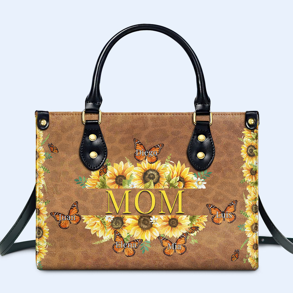 Little Butterflies - Personalized Custom Leather Handbag - FM031_HB
