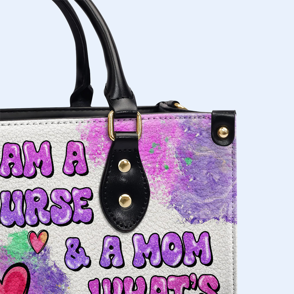 Nurse 03 - Personalized Custom Leather Handbag - nurse03
