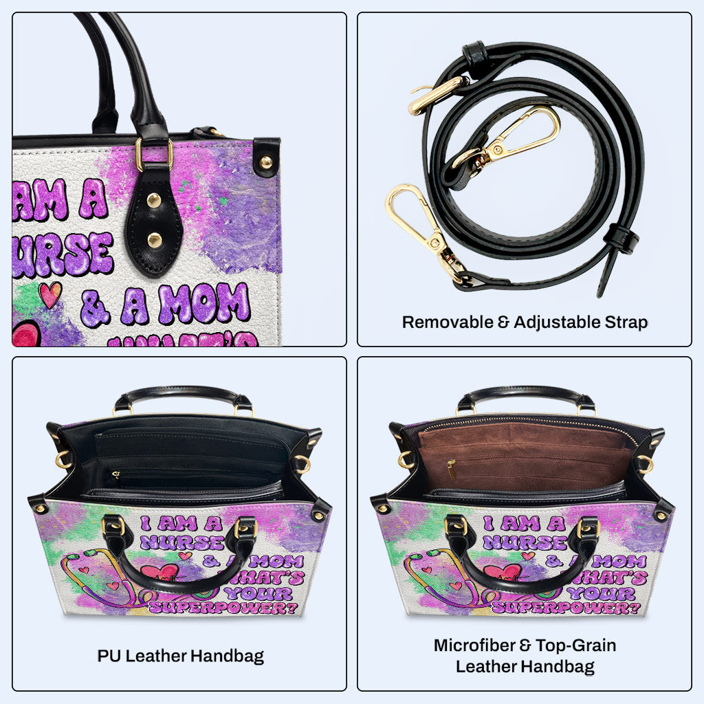 Nurse 03 - Personalized Custom Leather Handbag - nurse03