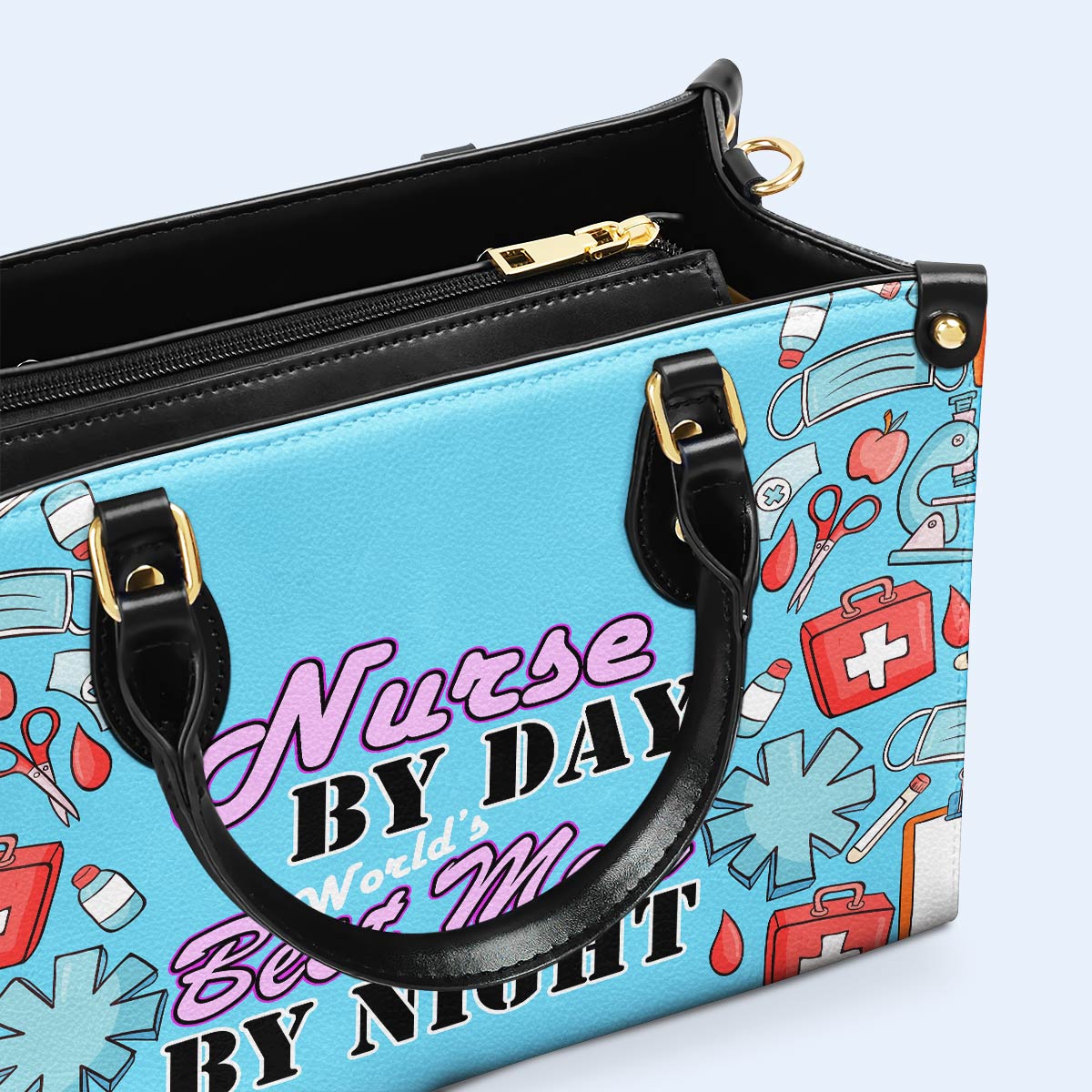 Nurse 04 - Personalized Custom Leather Handbag - nurse04