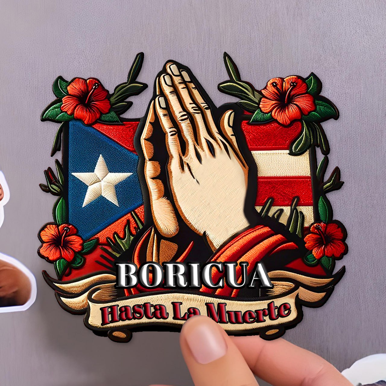 Boricua Hasta La Muerte Puerto Rican Pride - Aimant de réfrigérateur personnalisé - HS019_MAGN