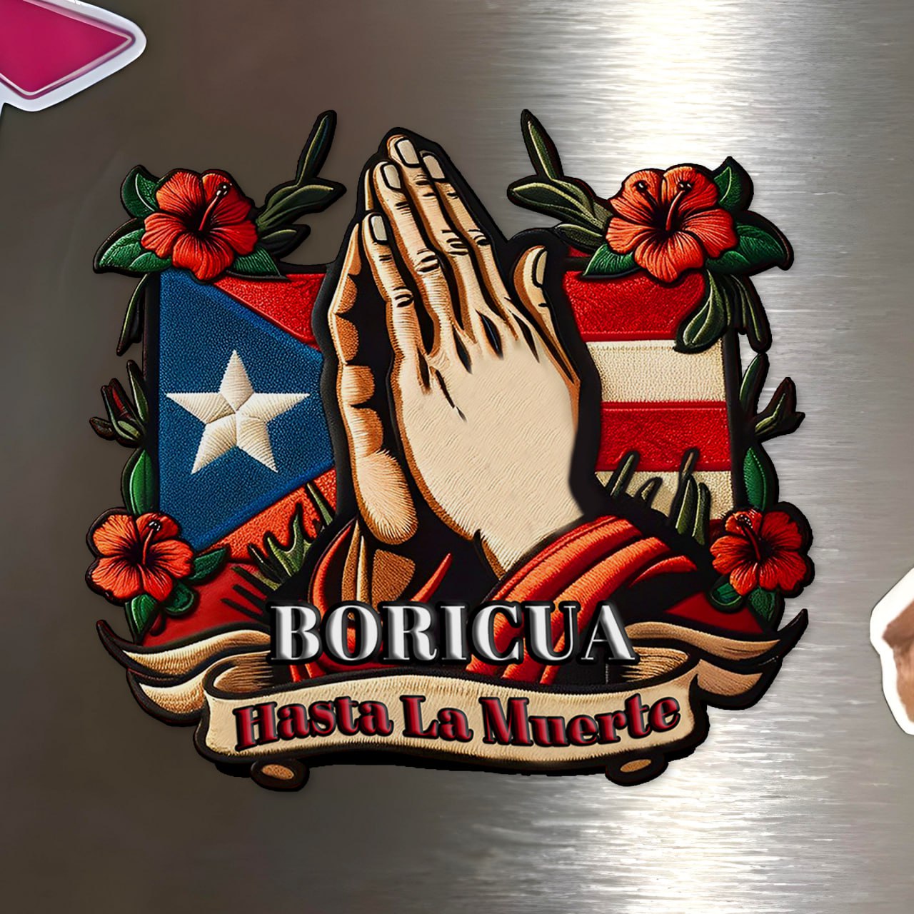 Boricua Hasta La Muerte Puerto Rican Pride - Aimant de réfrigérateur personnalisé - HS019_MAGN
