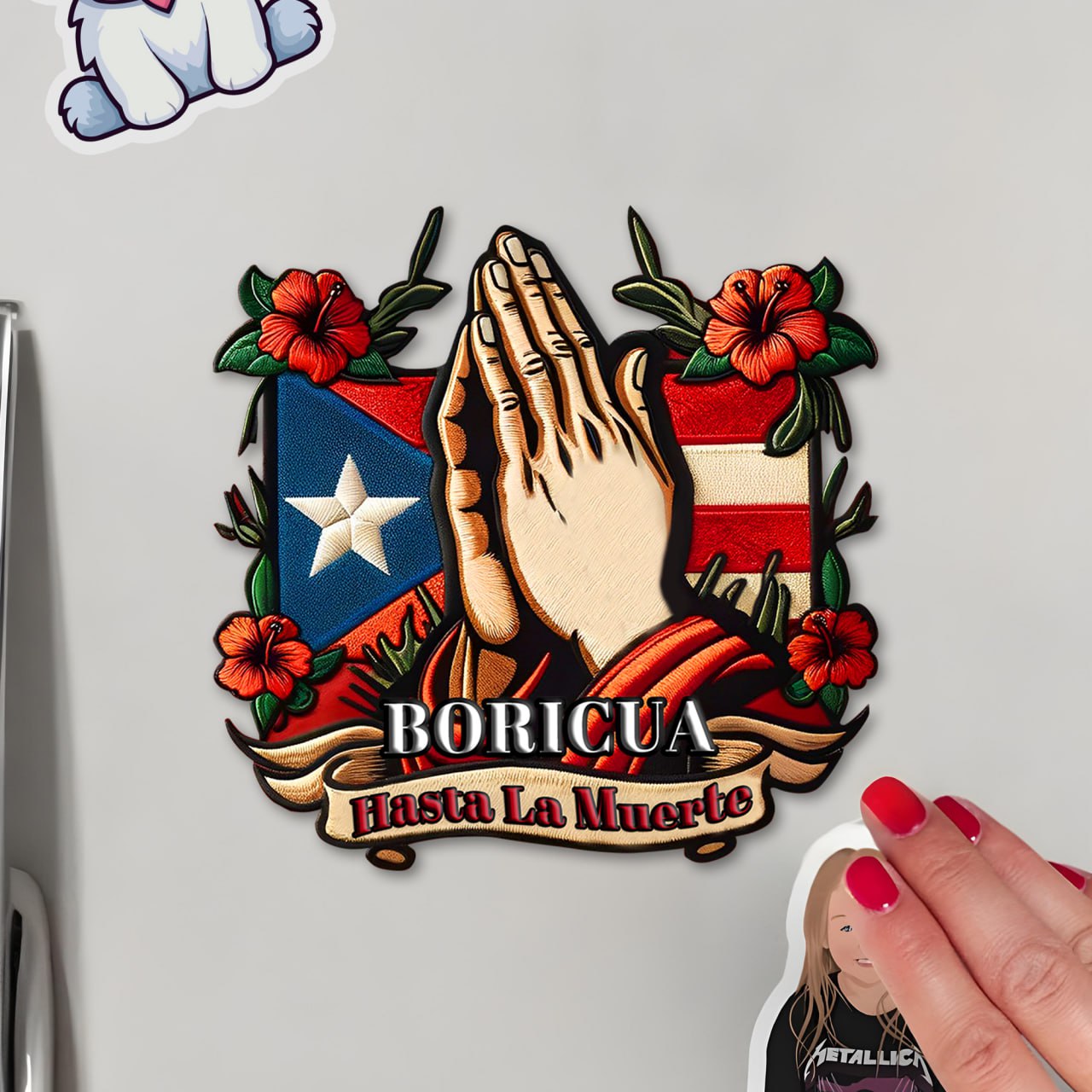 Boricua Hasta La Muerte Puerto Rican Pride - Aimant de réfrigérateur personnalisé - HS019_MAGN