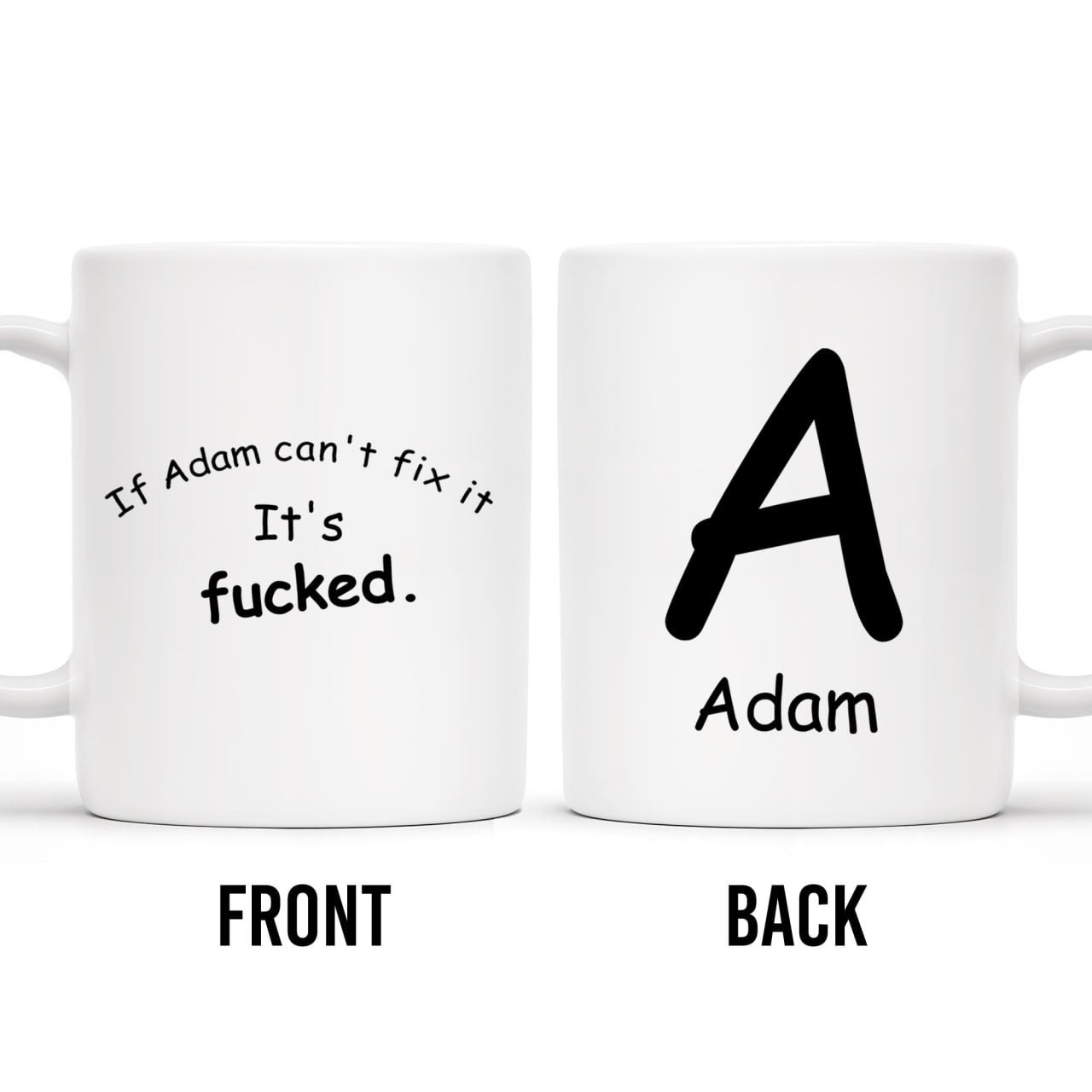 If Can't Fix It, It’s F***ed Smiley Face Mug - Personalized Custom Coffee Mug - BST124_MG