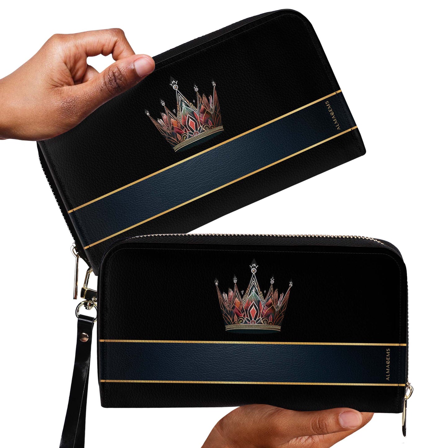Queen Black - Women Leather Wallet - queen02blackWL