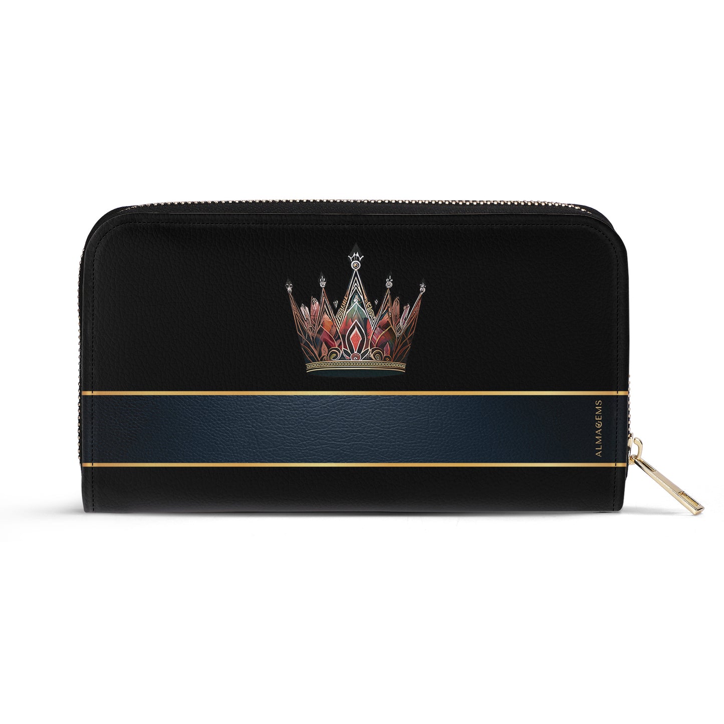 Queen Black - Women Leather Wallet - queen02blackWL