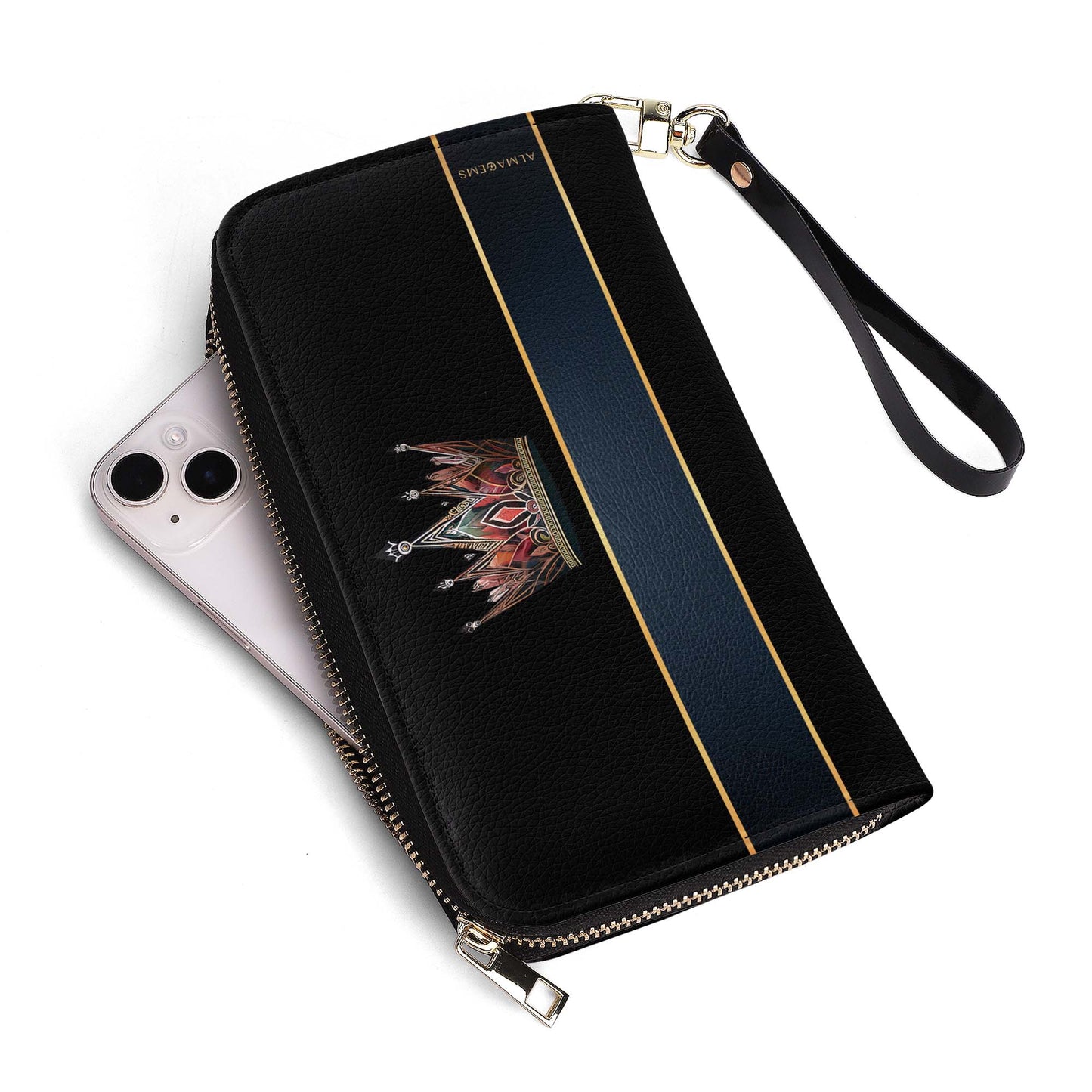 Queen Black - Women Leather Wallet - queen02blackWL