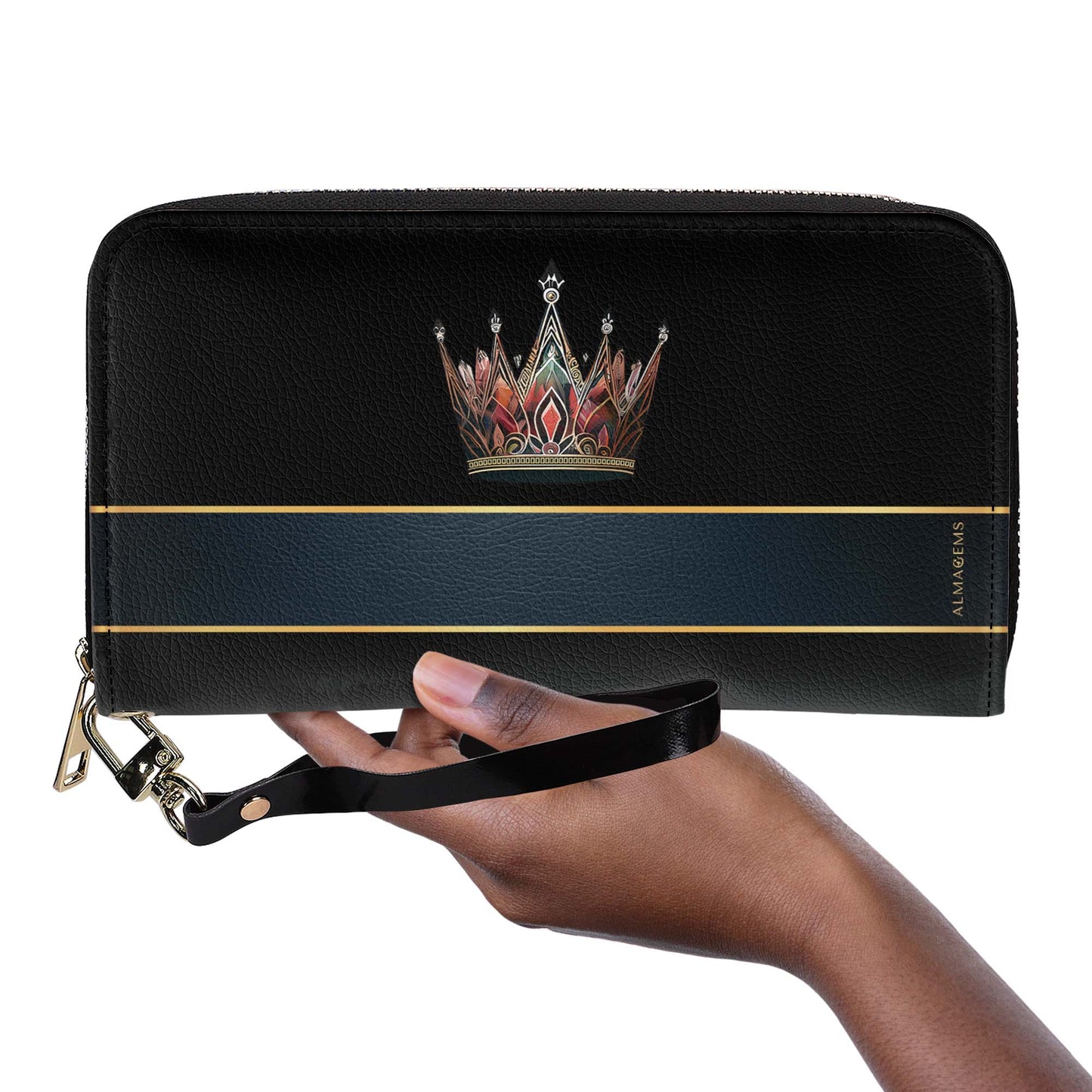 Queen Black - Women Leather Wallet - queen02blackWL