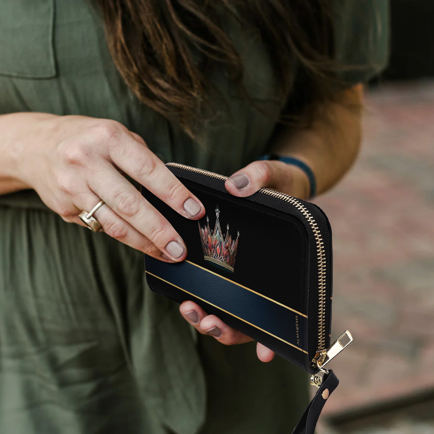 Queen Black - Women Leather Wallet - queen02blackWL