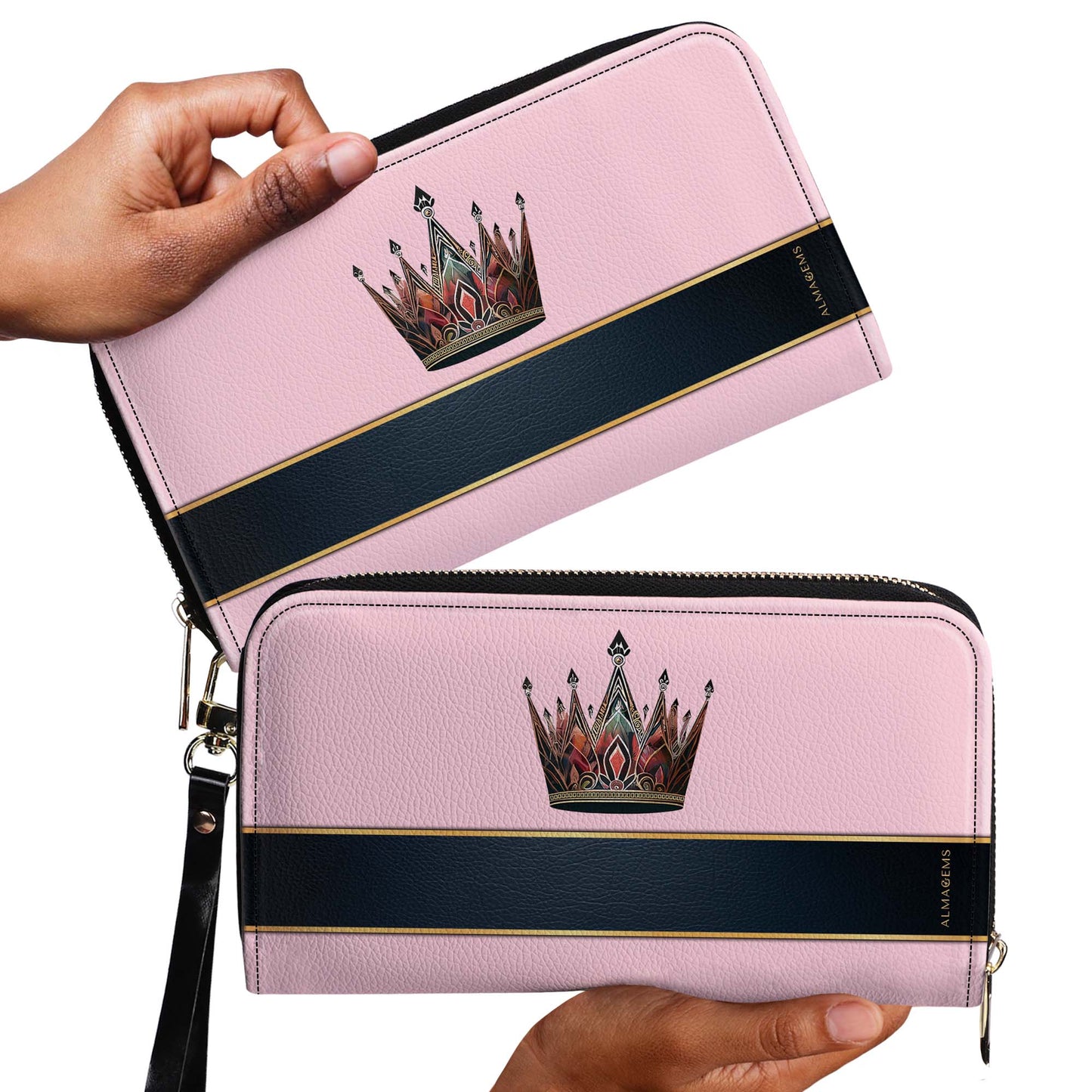 Queen Pink - Women Leather Wallet - queen02pinkWL