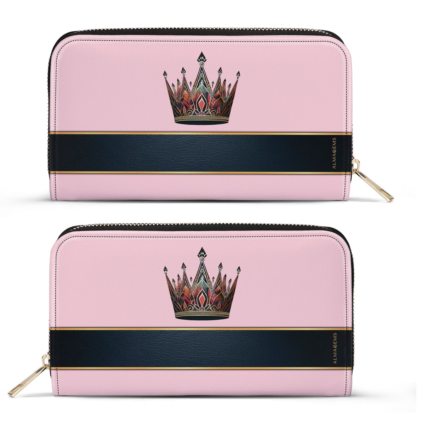 Queen Pink - Women Leather Wallet - queen02pinkWL