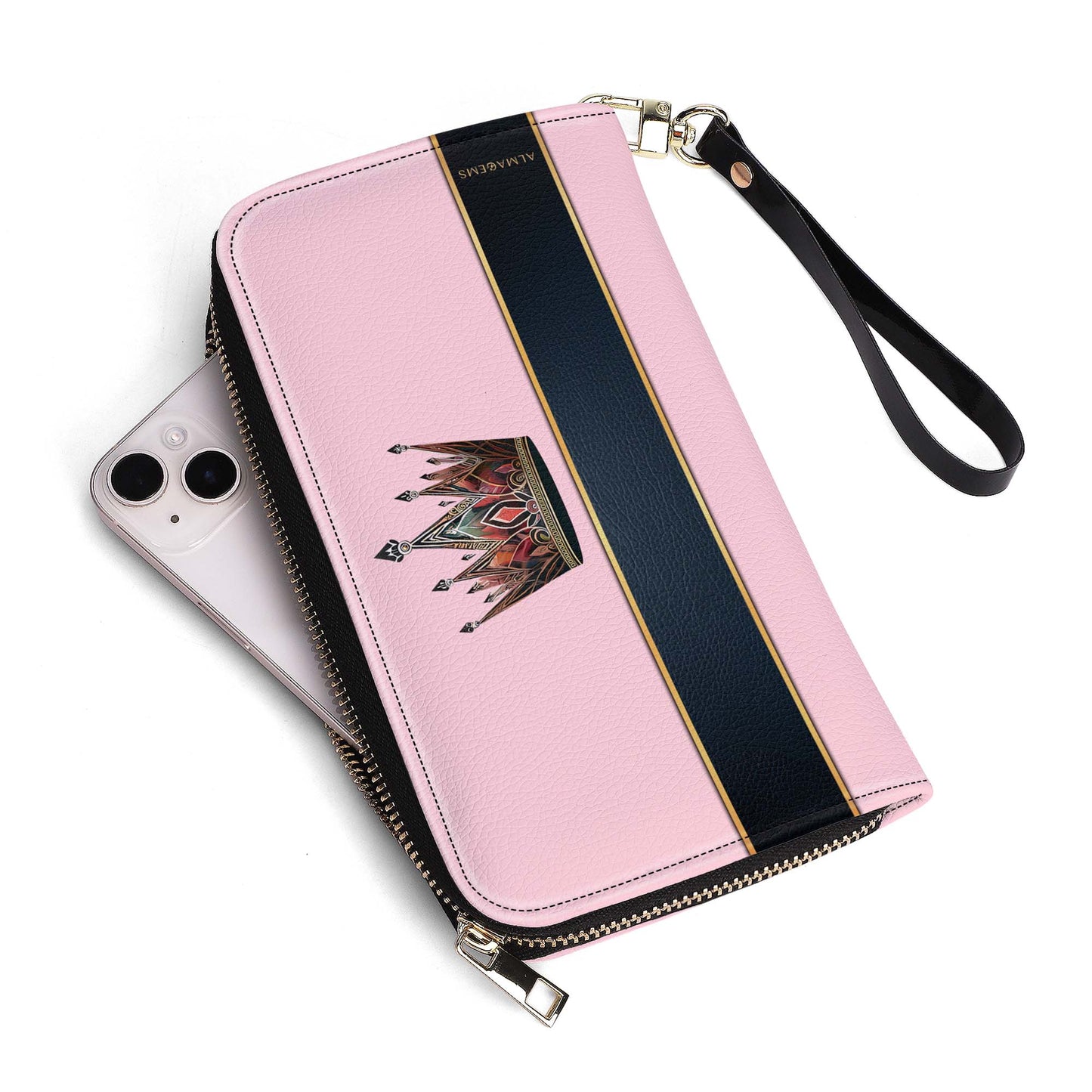 Queen Pink - Women Leather Wallet - queen02pinkWL