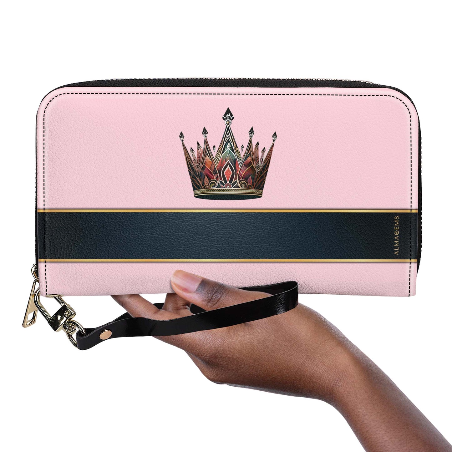 Queen Pink - Women Leather Wallet - queen02pinkWL