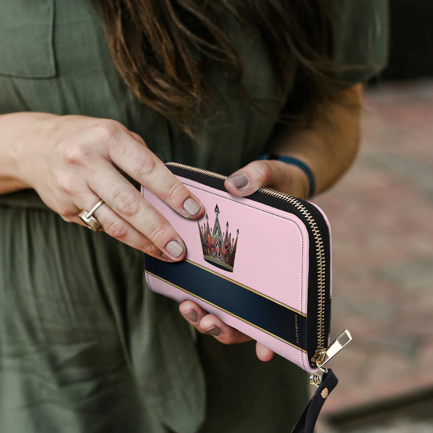 Queen Pink - Women Leather Wallet - queen02pinkWL