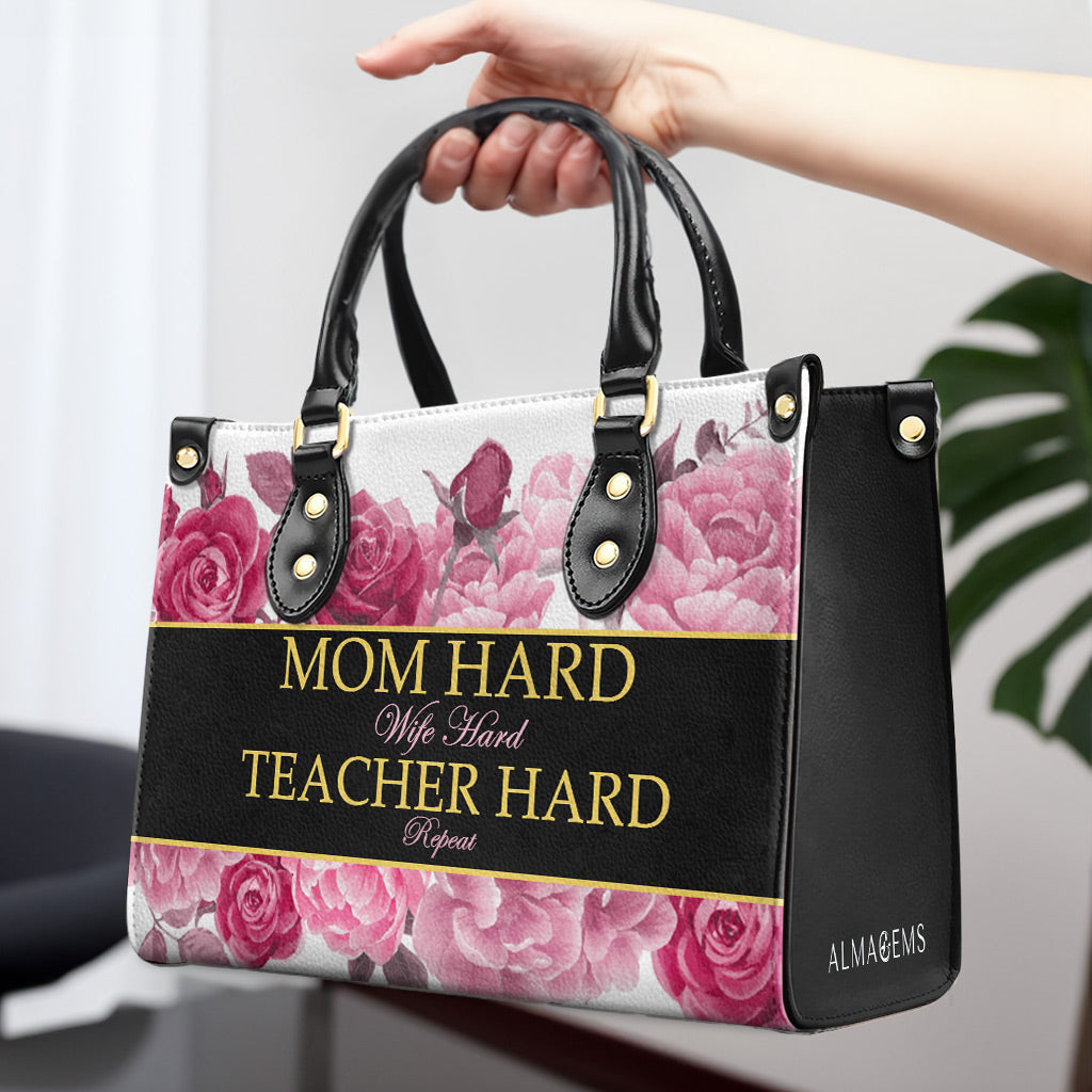 Queen Roses - Bolso de mano de cuero personalizado - queen04