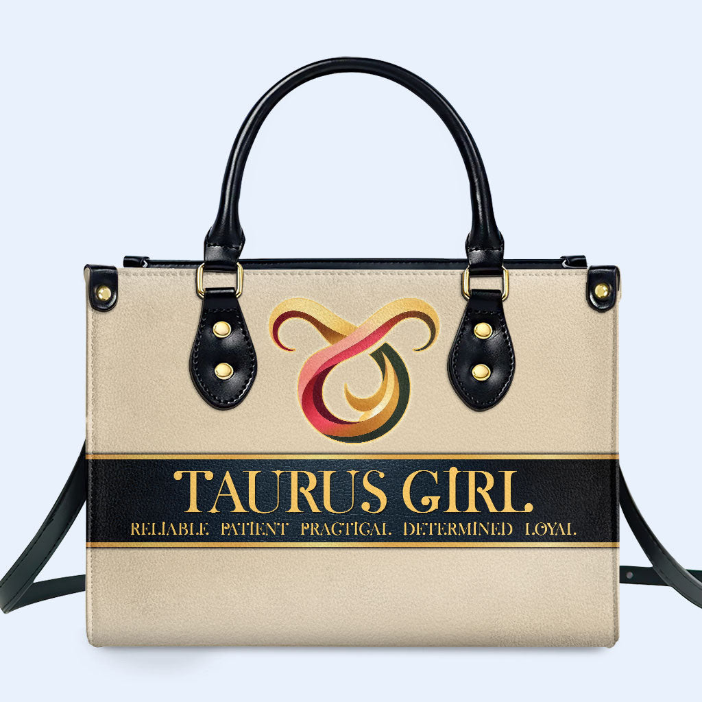 Zodiac Queen Beige - Bolso de mano de cuero personalizado - queen05beige