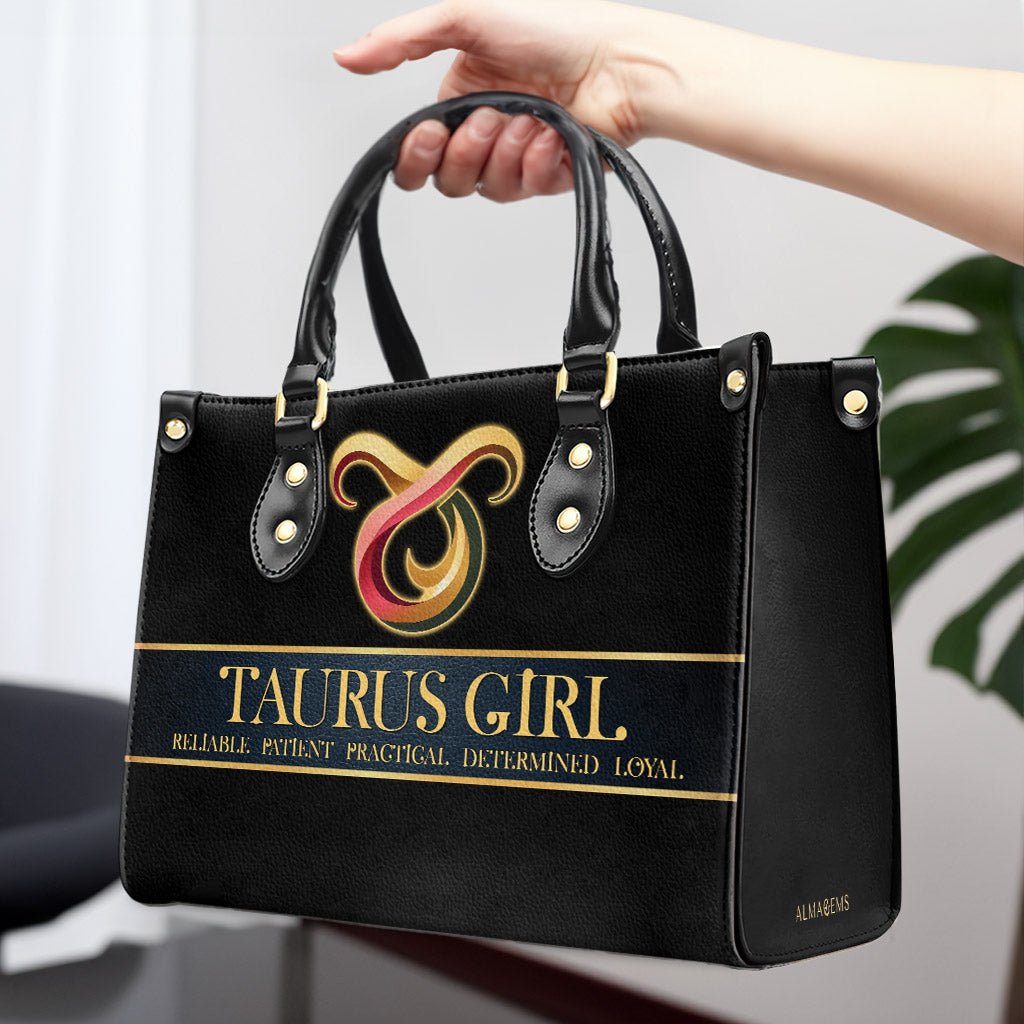 Sac à main Zodiac Queen Black - Sac à main en cuir personnalisé - queen05black