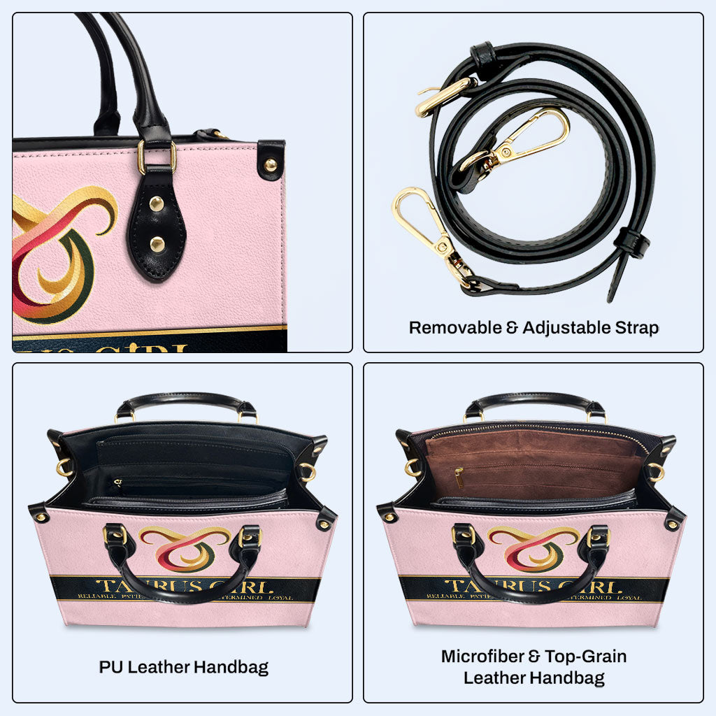 Sac à main en cuir personnalisé Zodiac Queen Pink - queen05pink