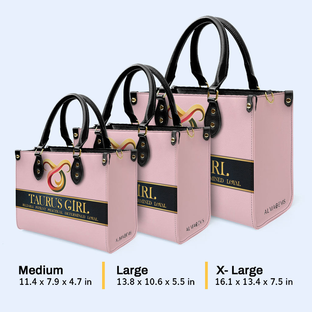 Sac à main en cuir personnalisé Zodiac Queen Pink - queen05pink